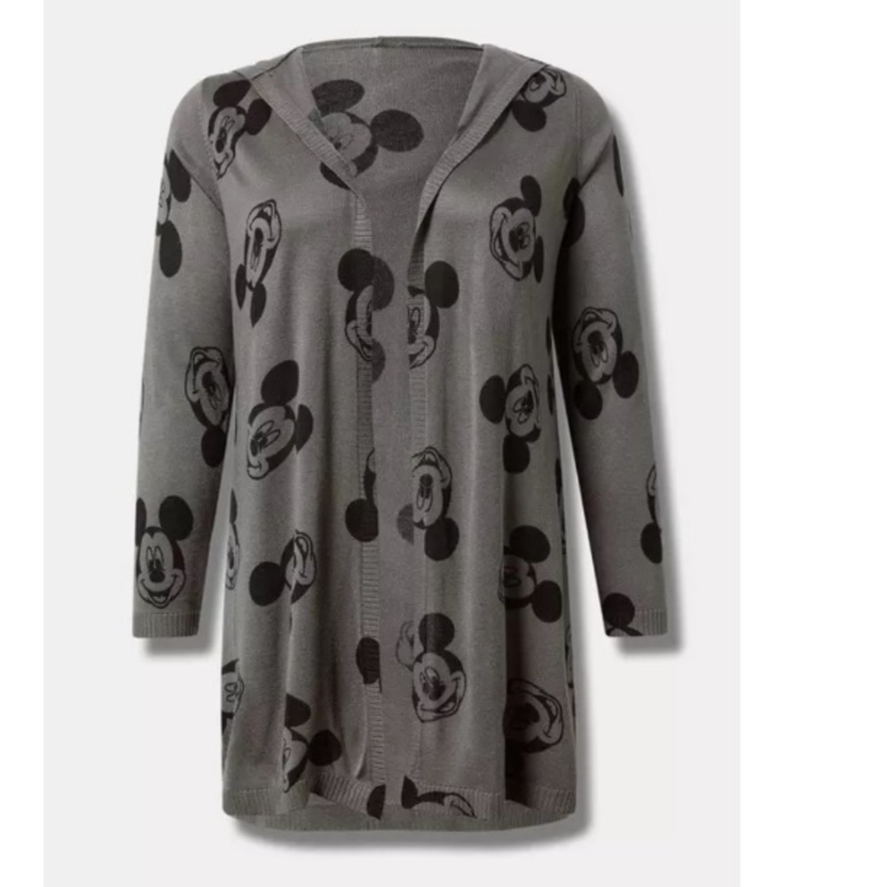Torrid NEW 2X Disney Mickey Mouse Hooded Cardigan Long RARE Womens 18 20